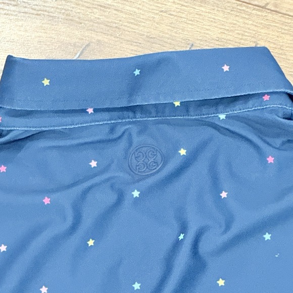 G/Fore G4 Golf Shirt Polo Stars Blue Polyester Spandex Mens XXL 2XL Performance - Picture 4 of 4